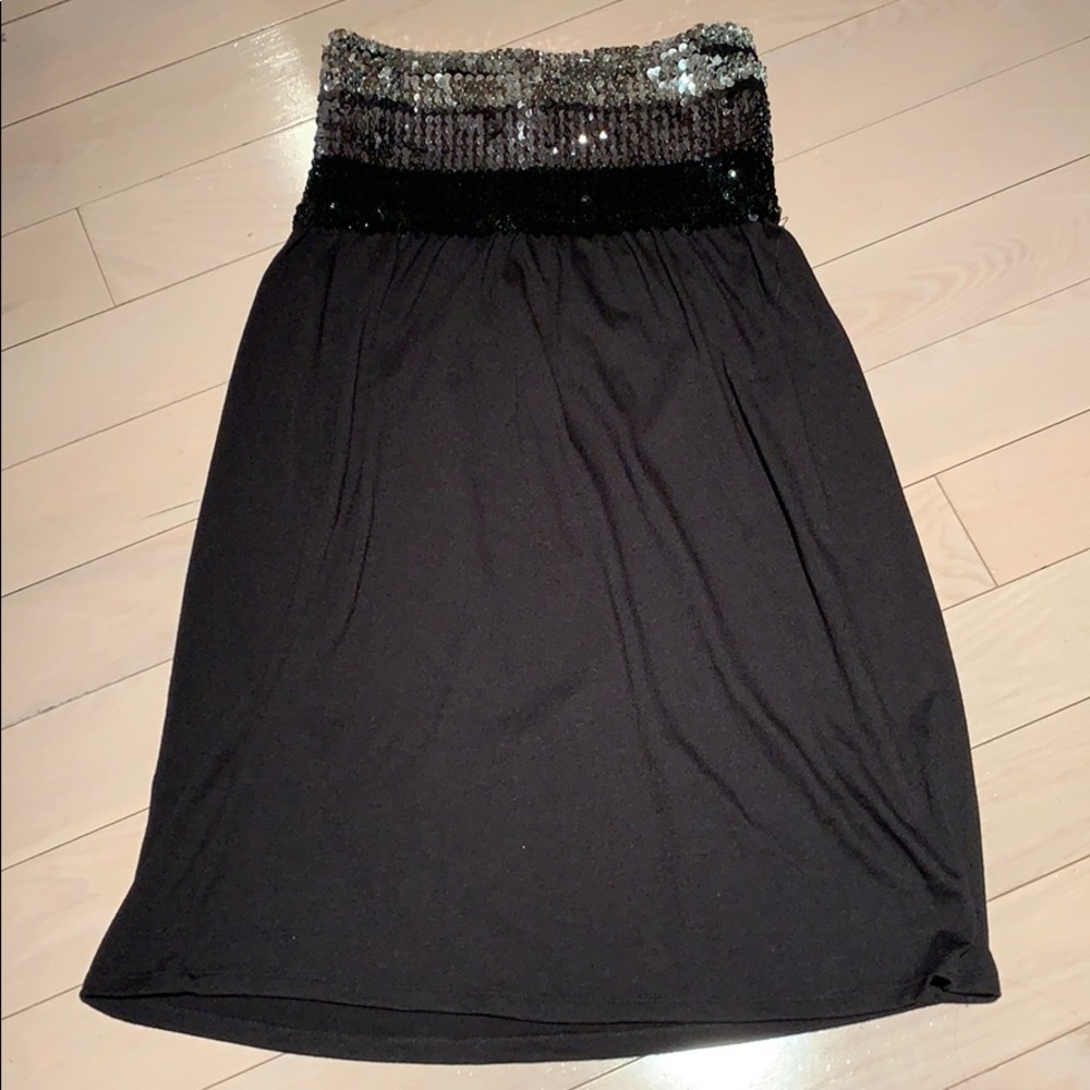 Sequin Strapless Dress Size L